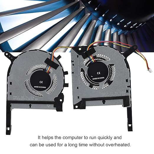 Jectse 2pcs Laptop CPU/GPU Cooling Fans, Compatible with ASUS TUF FX505ge/gm/dt FX705, Aluminum Alloy, 4-Pin, Forced Air, Laptop Cooling Fans
