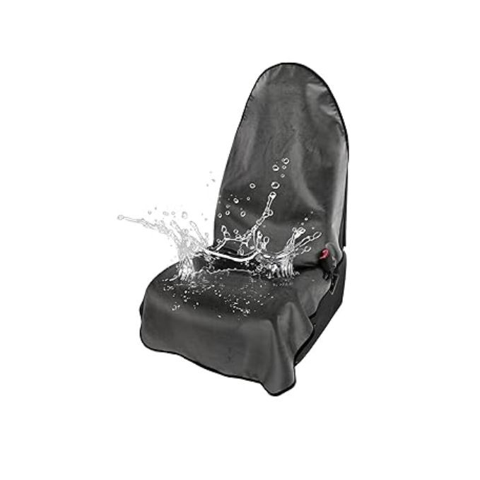 Velvet Waterproof Car Seat Cover Anti-Slip for Gym Workout, Running, Swimming, Beach and Hiking, Universal Bucket Seat Protector for Cars, SUVs and Trucks Dark Grey