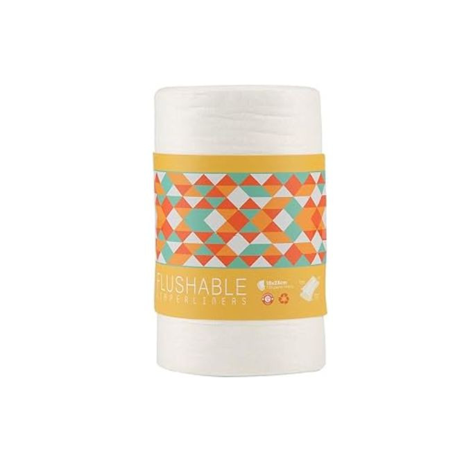 Disposable Diaper Insert,Diaper Liners 100 Sheets Unscented Natural Bamboo Pieces/Roll Disposable Baby Diapers Biodegradable Biodegradable Washable Inserts in Toilet