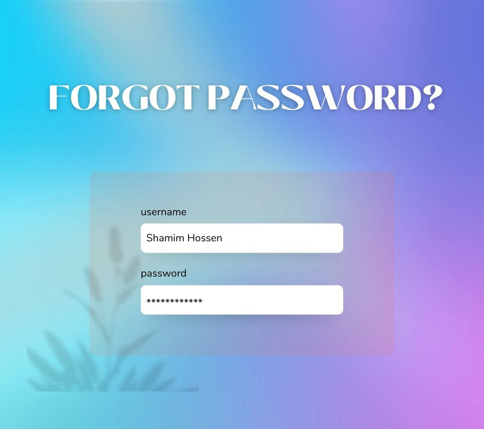 Forgot Password Page Image