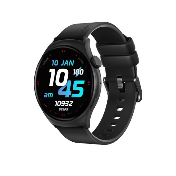 Curve Smart Watch for Women Men, 1.43" AMOLED Smartwatch with Bluetooth Calling Heart Rate/Blood Oxygen/Sleep/Stress Monitoring 178+ Sports Modes IP68 Waterproof (Black)