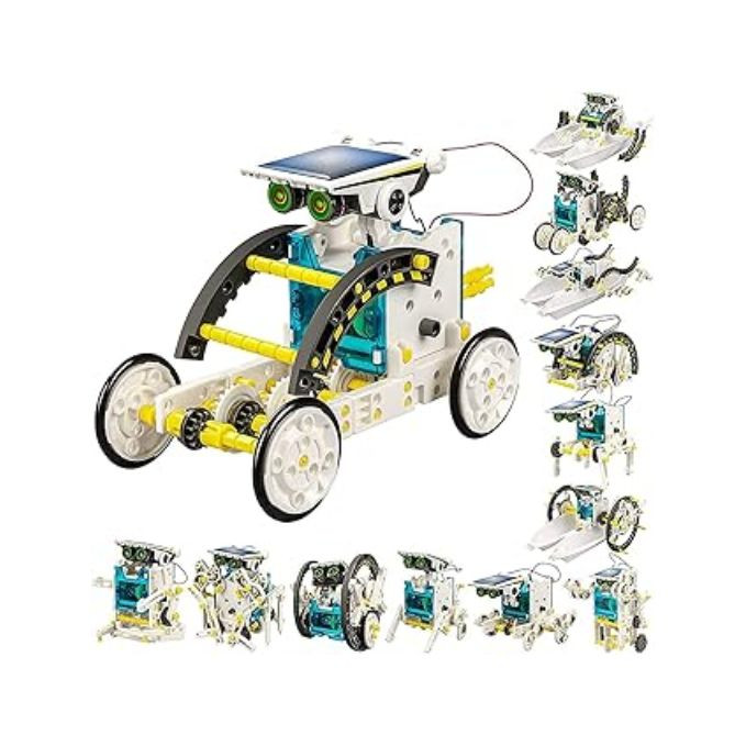 STEM Solar Robot Building Toy 13 in 1 Educational DIY Robotics Kit Science Toy Ages 8-12 Boys Girls Kids Teens