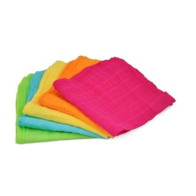 green sprouts Reusable Muslin Cloths made from Organic Cotton (5 pack) |Reusable Baby Wipes | Without Formaldehyde or Azo Dyes | Multi-purpose, Pre-Washed, Machine Washable