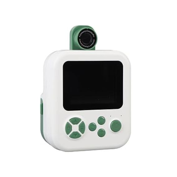 Instant Print Camera, 48MP Photo 1080P Video Digital Camera with 180 Degree Rotating Lens, 2.4 Inch Screen Portable Video Camera Support Music for Daily (Light