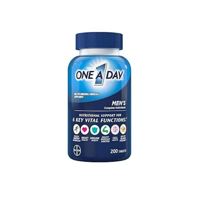 One A Day Men’s Multivitamin, Supplement with Vitamin A, Vitamin C, Vitamin D, Vitamin E and Zinc for Immune Health Support, B12, Calcium & More, 200 Count